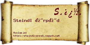 Steindl Árpád névjegykártya