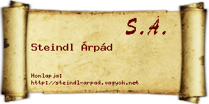 Steindl Árpád névjegykártya